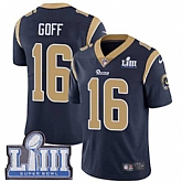 Youth Nike Rams 16 Jared Goff Navy 2019 Super Bowl LIII Vapor Untouchable Limited Jersey,baseball caps,new era cap wholesale,wholesale hats